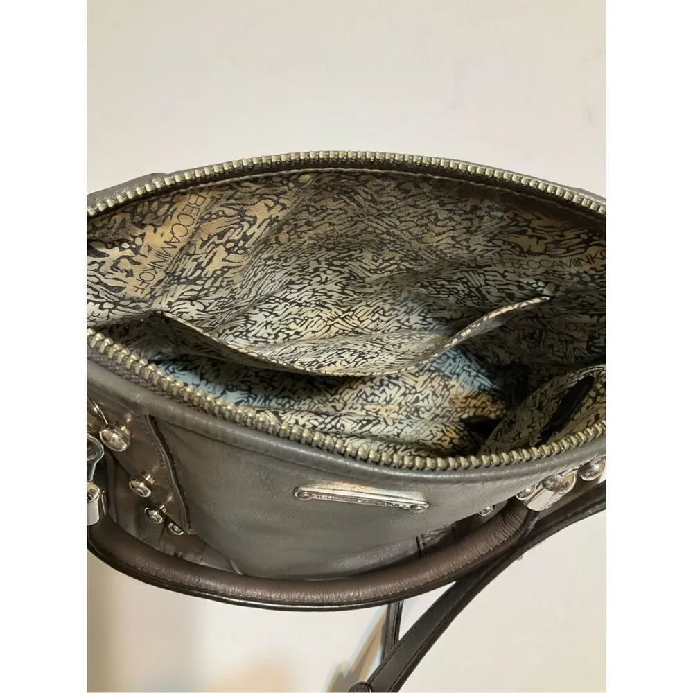 Rebecca Minkoff Leather Shoulder Bag, grey with Silver hardware. Heavy!
